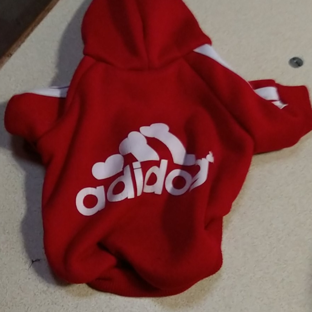 Adidog hooded sweatshirt